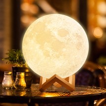 Rechargeable Moon Lamp For Adult Kids 5.9Inch, 3D Moon Lights For Bedroom, Uniqu - £14.93 GBP