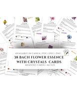 Bach Flower Cards with Crystals, Bach Flower Essence Crystal, Aromatherapy  - £7.83 GBP
