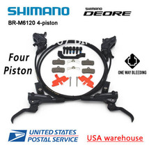 Shimano Deore BR-M6120 BL-M6100 Bike 4-Piston Mtb Hydraulic Disc Brake Set (Oe) - £148.80 GBP