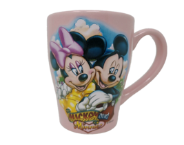Vntg Disney Store Fairytale Couples Collection Mickey &amp; Minnie Pink Coff... - £10.16 GBP