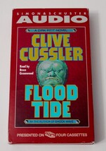 Clive Cussler-Dirk Pitt-Bruce Greenwood FLOOD TIDE 1997 Audiobook 4 Cass... - $9.50