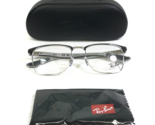 Ray-Ban Eyeglasses Frames RB8421 3125 Grey Silver Square Carbon Fiber 54... - $178.19
