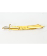 Anson Gold Tone Sword Tie Clip Split Folding Sword Circa 1950s - €10,97 EUR
