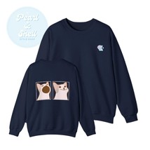 Unisex cat sweatshirt, white, black, gray, blue, pink, S, M, L, XL, 2XL - £55.08 GBP