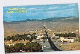 Postcard CA California Baker Greetings Aerial View Barstow Chrome Unused... - $4.95