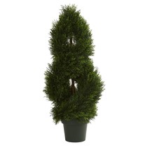 Nearly Natural 5495 Double Pond Cypress Spiral Artificial Topiary Tree UV Resist - £125.00 GBP