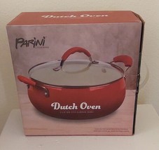 COOKWARE Parini Dutch Oven 5.5 Quart Non-Stick Aluminum Enamel Ceramic Stock Pot - £15.50 GBP