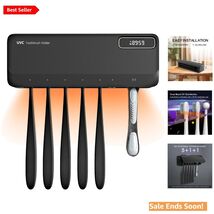 Advanced UV-C Toothbrush Sanitizer for 5 Toothbrushes - No Drilling Requ... - $65.29