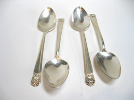 Vtg. 1847 Rogers Bros IS Eternally Yours (1941) 4 oval soup spoons silve... - $21.98