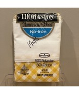 Vtg Pillowcases 2 Thomaston American Mood MCM Yellow Buffalo Checked - €25,66 EUR
