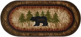 Cozy Cabin Cc5276 Birch Bear Non Skid Rug 20&quot;X44&quot; Wedge Brown - £42.26 GBP