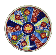 Imari Style Decorative Plate Made in Japan 6 1/4 In  Orange Yellow Blue Vintage - £9.11 GBP