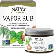 Maty&#39;s All Natural Vapor Rub Ointment, Naturally Soothing Relief - 1.5 Oz. Jar - £16.40 GBP