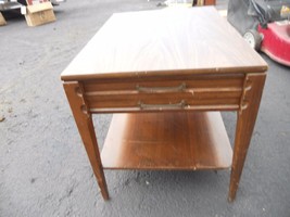 LOCAL PICKUP ANTIQUE Mersman Wood Bed Side End Table Drawer Shelf 60322 - £45.95 GBP