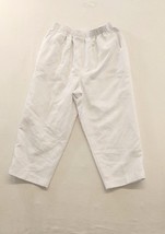 Alia Women&#39;s Cropped Pants Size 8 White Elastic Waist Polyester Capri - £8.59 GBP