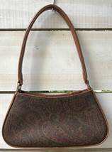 Charter Club Women&#39;s Paisley Purse Small for Travel Handbag zip pkt Wine Brown  - £13.14 GBP