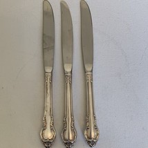 3 International Holmes &amp; Edwards Deep SILVER FASHION 9.25&quot; Dinner Knife Set 1957 - $15.51