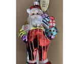 Midwest CBK GLASSWORKS Santa with Candy Hand blown Glass Ornament OOP HTF - £12.64 GBP