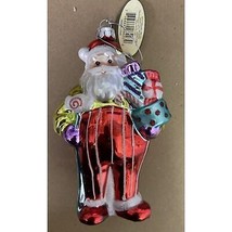 Midwest Cbk Glassworks Santa With Candy Hand Blown Glass Ornament Oop Htf - £12.64 GBP