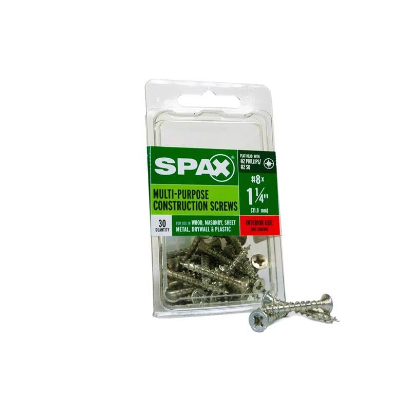 SCRW SPAX FH8X1.25ZNBX30 - $18.02