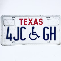 United States Texas Base Disabled License Plate 4JC GH - £13.17 GBP