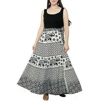 Women Wrap skirt Jaipur Indian Cotton Maxi 38&quot;(Free Size upto 46&quot;-XXXL)T... - £25.62 GBP