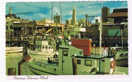 California Postcard San Francisco Picturesque Fisherman&#39;s Wharf Boats - £2.33 GBP