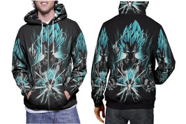 Vegeta Saiyan Blue 002  Hoodie Sporty Casual Graphic Zip up Hoodie - $33.87+