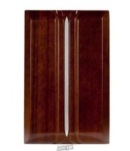 Hampton Bay Wireless or Wired Door Bell in Dark Oak Wood with Silver Insert - $42.74