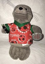COCA COLA Seal Bean Bag Plush Holding Coke Bottle Red Soccer Ball Shirt NWT 1999 - $19.99