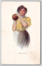 The Bowling Girl Postcard E30 - $4.95
