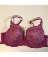 Cacique 40D Modern Lace Covered Lightly Lined Pink Bra Underwire - $18.81 CAD