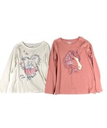 OshKosh B&#39;gosh Carters Girls 10 Lot of 2 Long Sleeve Cotton Graphic Tees... - £9.52 GBP