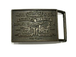 Vintage Levi Strauss &amp; Co. Solid Brass Belt Buckle Free Shipping - $17.77