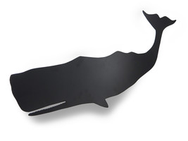 Scratch &amp; Dent Black Whale Silhouette Metal Wall Hanging 30 in. - £24.47 GBP
