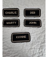 Uniform Name Embroidery Sew-On Patches.  Lot of 5.  John, Deb, Marty, Ch... - $339.67 MXN