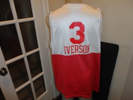 Vtg Hardwood Classics #3 Allen Iverson Philadelphia 76ers NBA Jersey 2XL Red Wht - $34.60