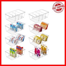Lightweight 8-Pack Organizer Bins with Removable Dividers for Effortless... - $880.88 MXN