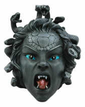 Greek Mythology Gorgon&#39;s Curse Severed Medusa Head Statue 6.25&quot;Tall Stone Gaze - $37.99