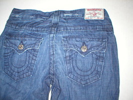 New Womens True Religion Brand Jeans Dark USA 26 Joey Flare Flap Pockets Thin  - £102.57 GBP