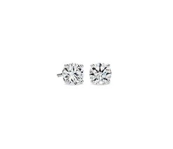 0.20ctw Round Lab Grown Diamond Push Back Stud Earrings 14K White Gold - $98.99