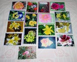 Flower Greeting Note Card Lot Of 16 Hand Crafted Custom 5.5 X 4.5 Blank ... - $24.99