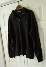 Polo Ralph Lauren Men&#39;s 1/2 Upper Zip Pullover Black Polo Shirt Size XL - £12.48 GBP