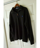 Polo Ralph Lauren Men&#39;s 1/2 Upper Zip Pullover Black Polo Shirt Size XL - £12.37 GBP