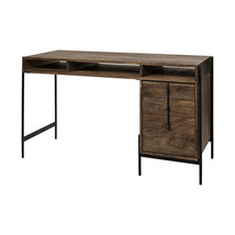 Medium Brown Wooden Writing Desk With 3 Drawers And 3 Open Shelves - $29,201.84 MXN