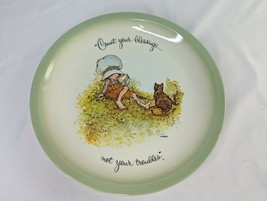 Holly Hobbie Plate Count Blessings Not Troubles American Greetings - £7.26 GBP