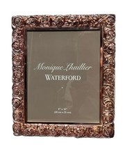 WATERFORD Monique Lhuillier 8 x 10&quot; Pink Silver Plated Picture Frame Blo... - $33.62