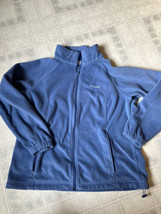 Columbia Size 1X Plus Fleece Full Zip Coat Medium Blue Soft! - £21.12 GBP