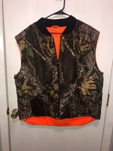 Cabelas Mens Reversible Camo Hunting Fishing Outdoor Vest SZ XL - £19.60 GBP