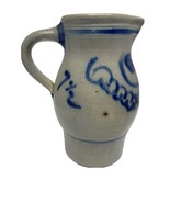 Antique Salt Glazed German Westerwalder Stoneware Pottery Pitcher 7 1/2 ... - $149.60